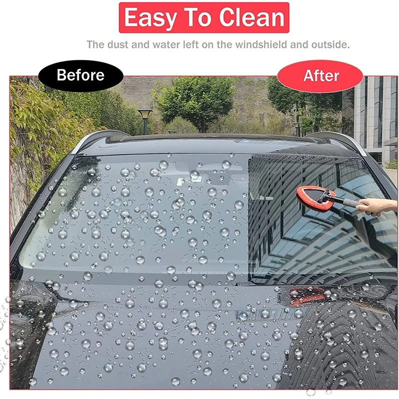 Auto Windshield Cleaning Tool Window Cleaner Brush Glass Wiper Extendable Handle gallery