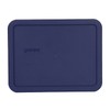 Pyrex (2) 7212-PC, (2) 7211-PC, & (2) 7210-PC Dark Blue Rectangle Plastic Lids gallery