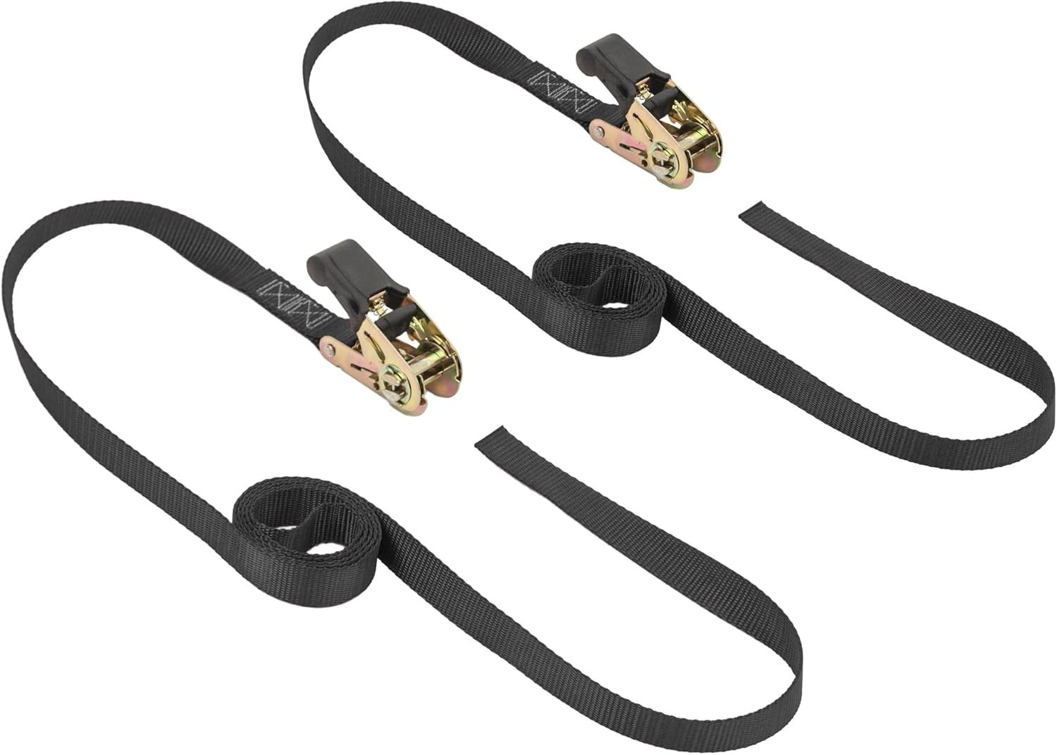 MFG - Endless Ratchet Straps - 1in x 7ft No Hooks, 1in x 7ft Easy Grip Black gallery