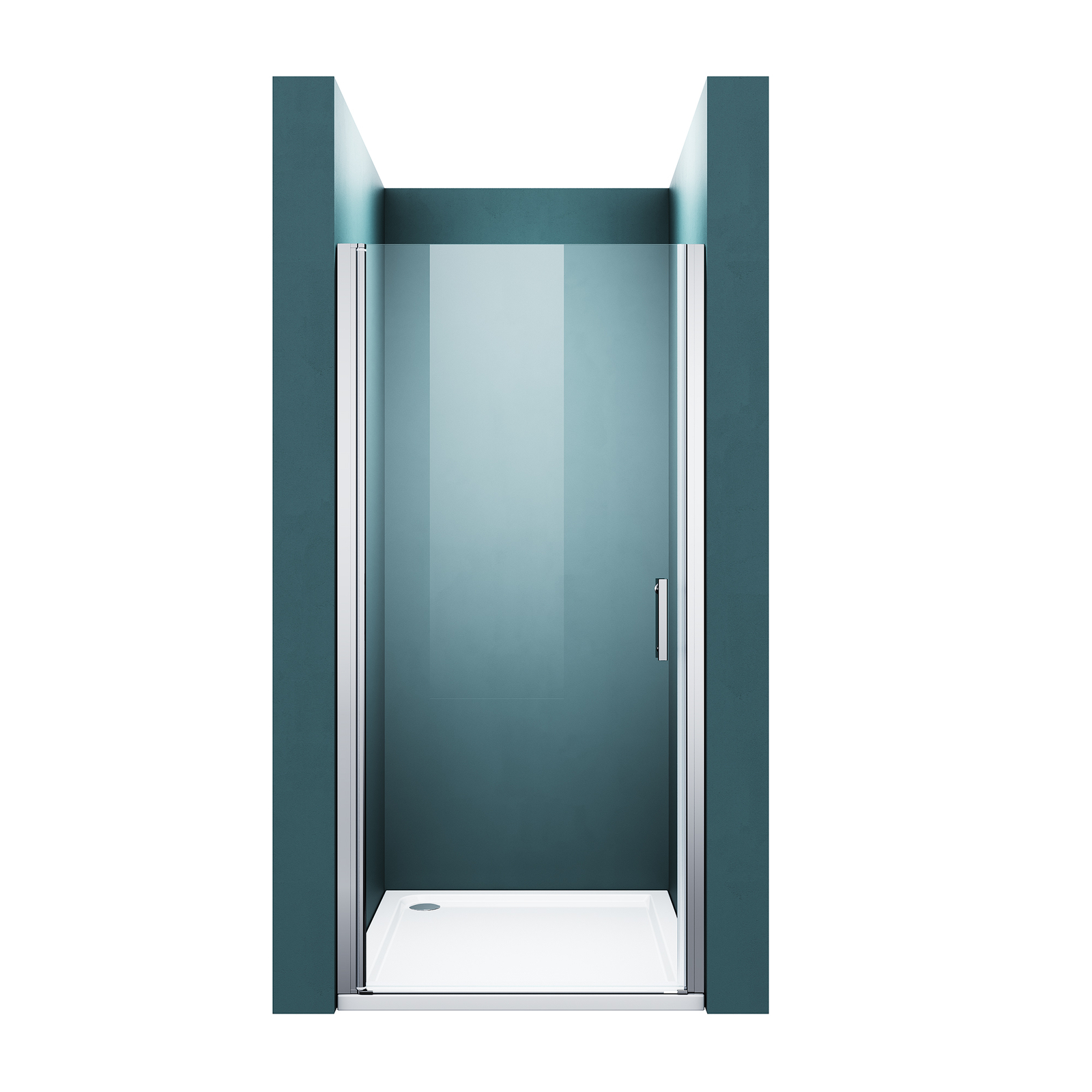 ELEGANT 24 1/2"- 26" x 72"Pivot Swing Shower Door 1/4" Clear Glass Frameless gallery