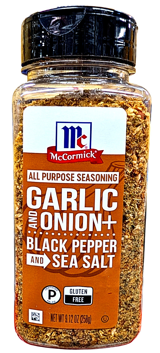 McCormick All Purpose Garlic Onion Black Pepper Sea Salt 9.12 Oz EXP 06/2027 gallery