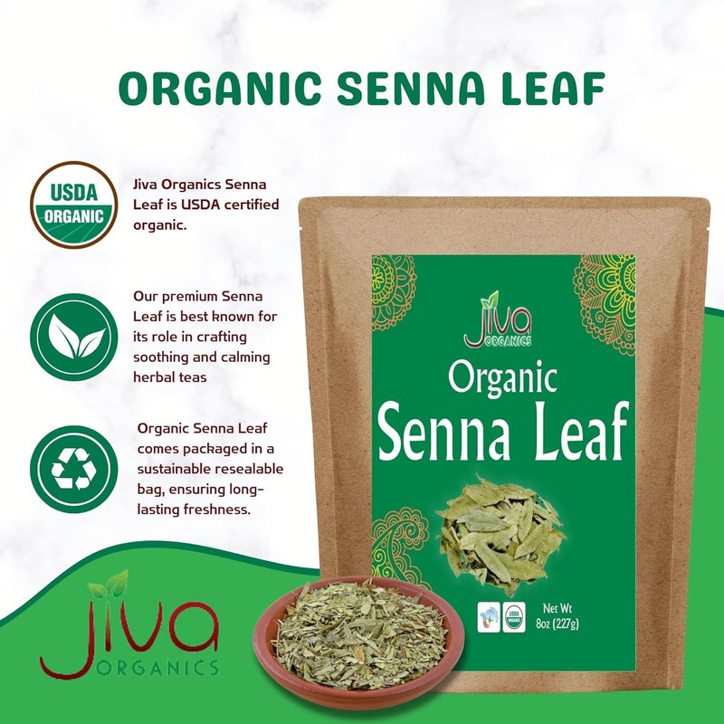 Organic Senna Leaf Tea - 8 Ounce, Caffeine Free Digestive Support - Honey Flavor gallery