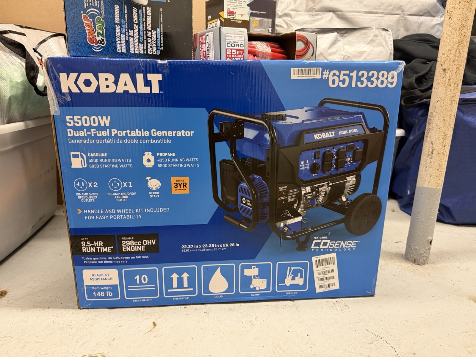 Kobalt 49 State 6830 Starting / 5500 Running Watt Dual fuel Portable Generator gallery