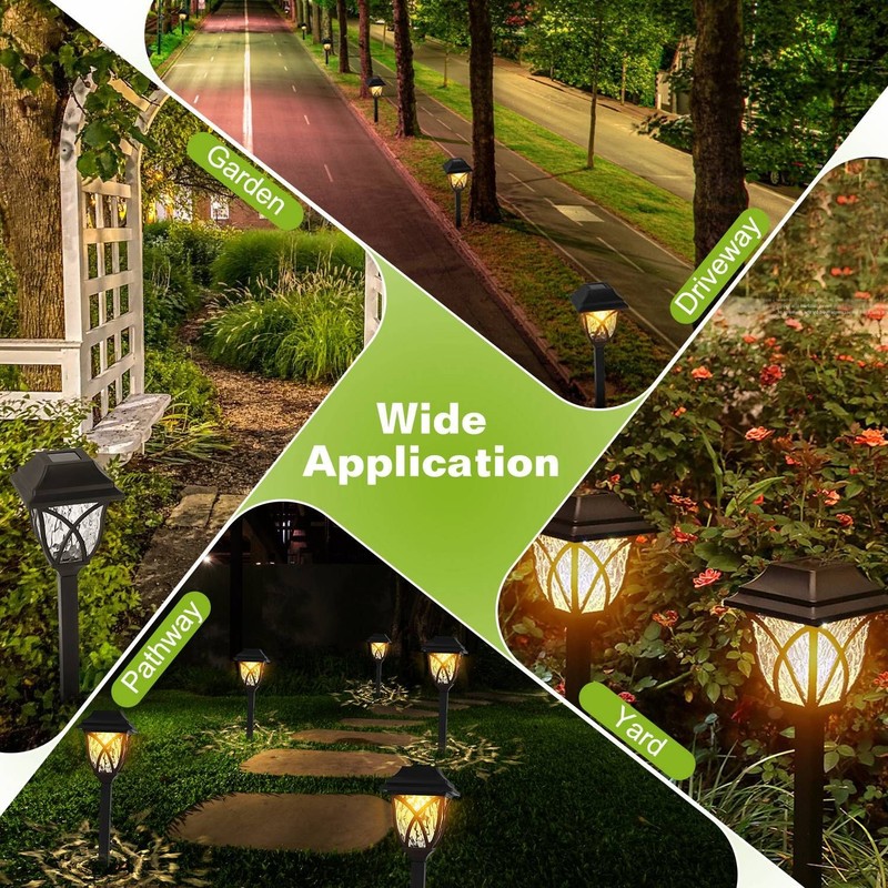 6Pack Solar Powered Stake Light Outdoor Decorative Landscape Lamp IP45 Waterproo gallery