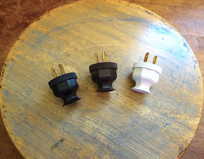 3 Prong Antique Replica Electrical Plug - Grounded long neck decagon design gallery