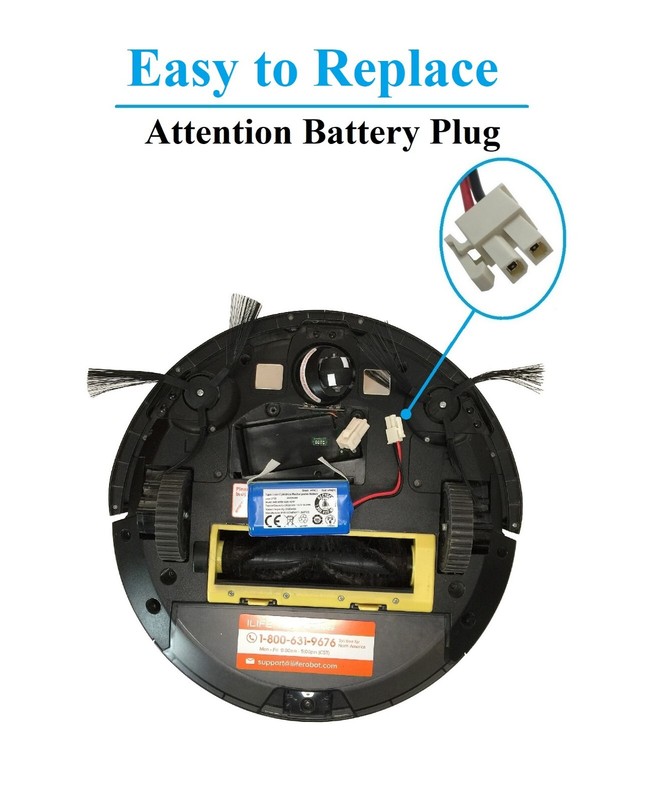 Replacement Battery for ILIFE A4, A4S, A6, V7, V7S, A9, A10 Robot Vacuum Cleaner gallery