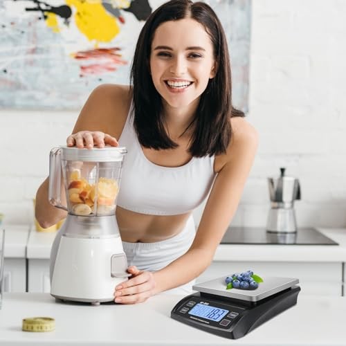 Large Digital Kitchen Scale 30kg/66lb Food Scale for Baking Stainless black gallery