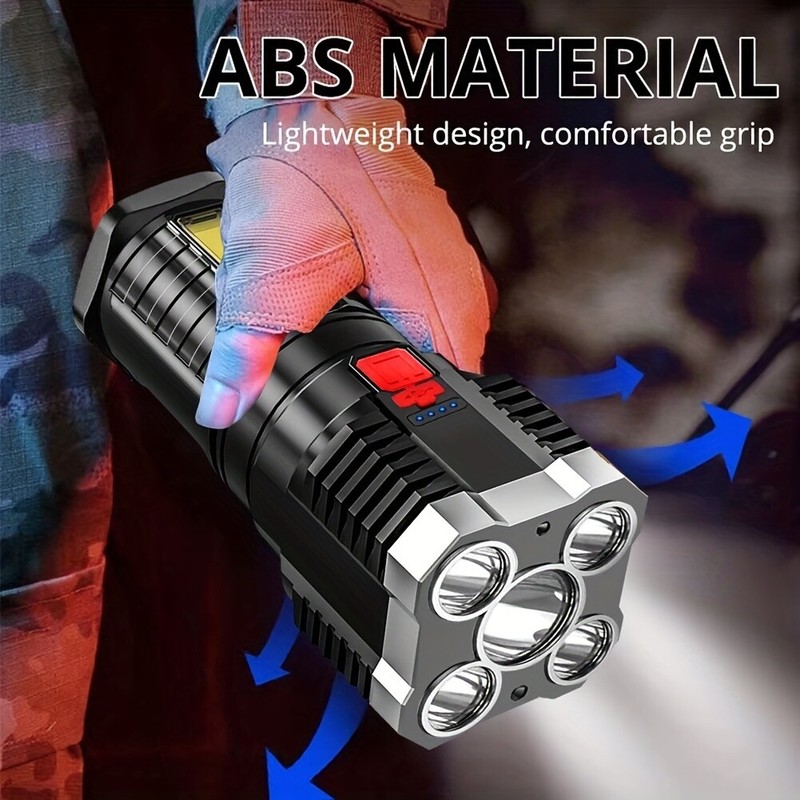 Super Bright LED Torch Flashlight+USB Rechargeable Tactical Camping Outdoor Lamp gallery