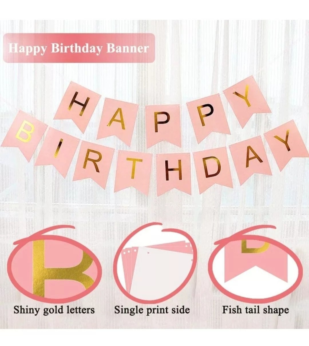 Happy Birthday Party Decorations Banner Latex Balloon 1st 18th 21st for all age gallery