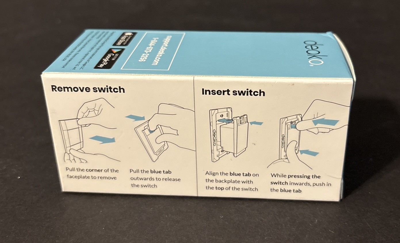 Smart Light Switch by Deako, Single Pole, 3-Way, 4-Way, 2.4 GHz Wi-Fi -Bluetooth gallery