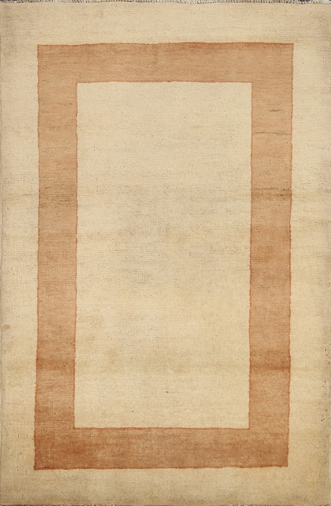 Bordered Stylish Gabbeh Kashkoli Wool Modern Rug- Enhance Your Home Decor 3x4 ft