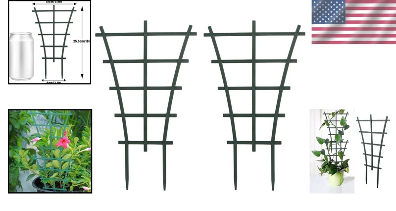 Compact Mini Trellis for Climbing Plants - 5.91"W x 10.24"H Stackable Design gallery