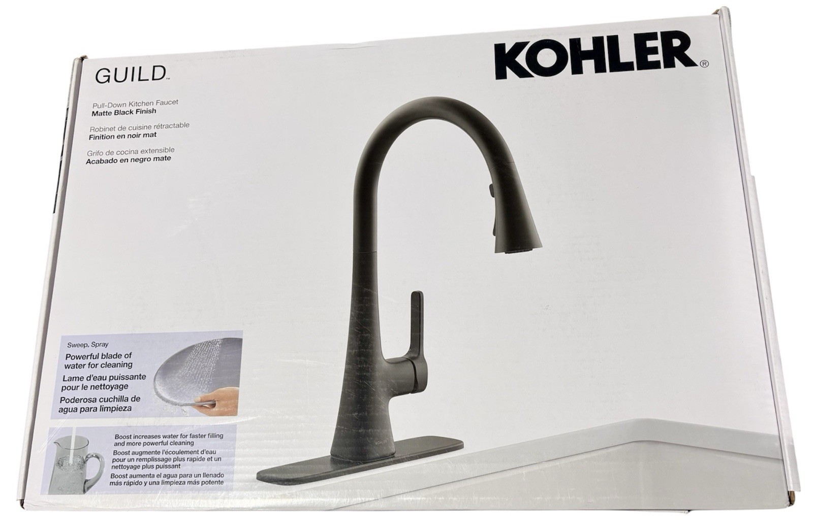 Kohler R33912-BL Guild Pull-down Kitchen Sink Faucet Matte Black NEW gallery