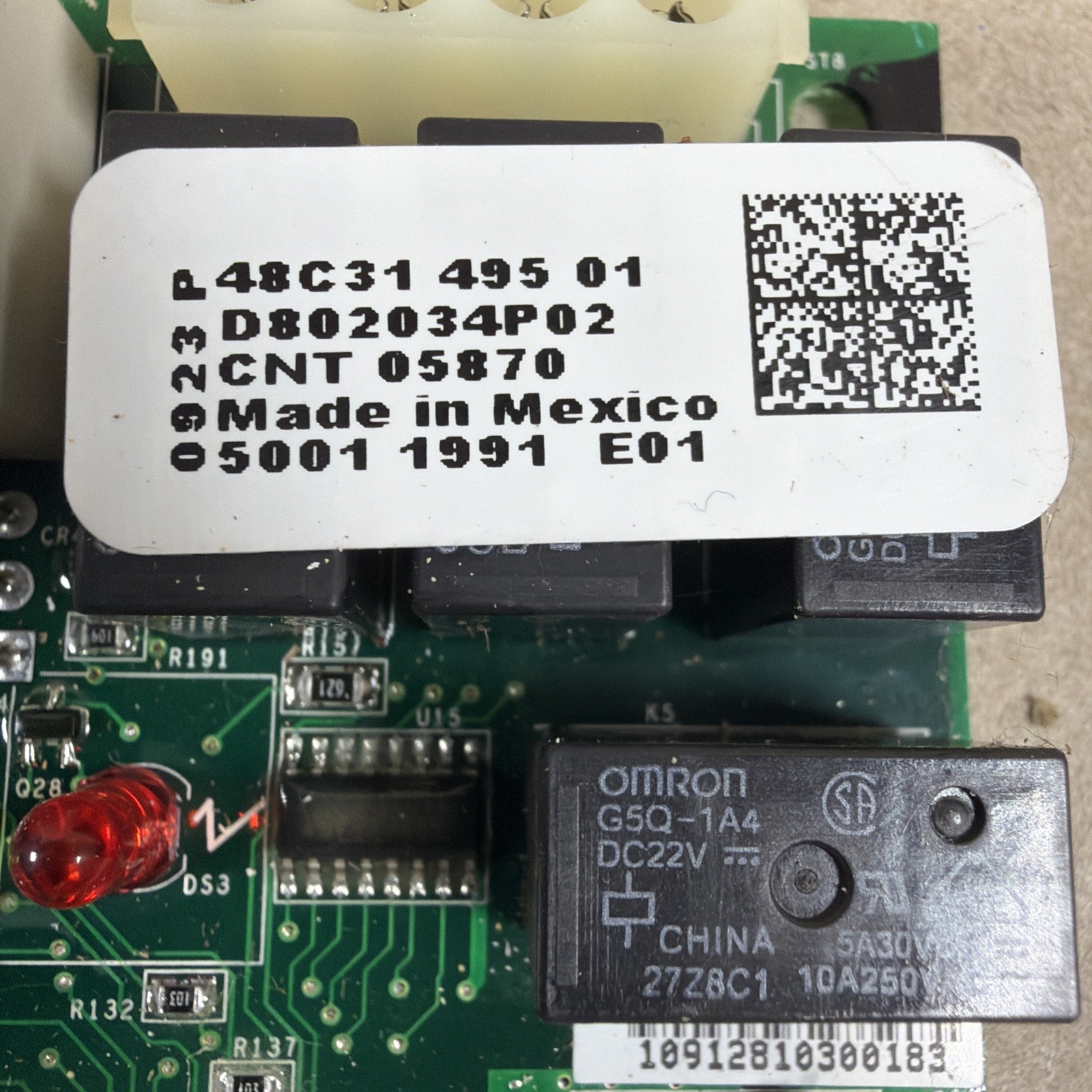 🔥 FCBAE1-EMERSON CONTROL BOARD 48C31 495 01 CNT05870 ASSY PLUS USER INTERFACE gallery