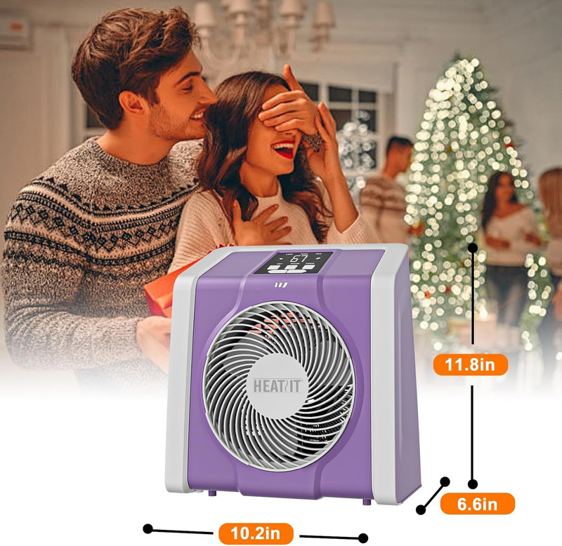 Digital Remote Control Space Heater with Timer - 1500W/750W Power gallery