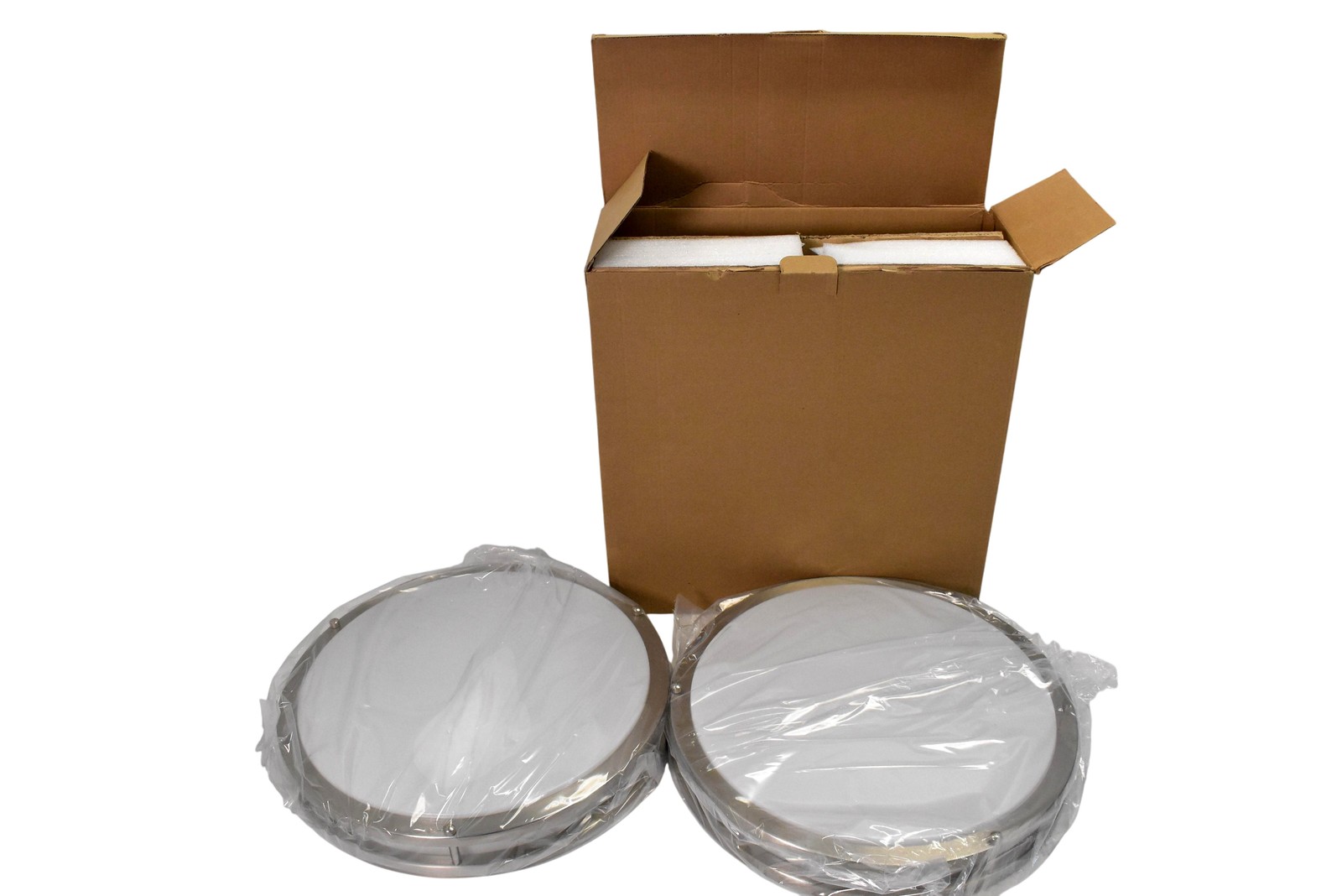 AKAARI LED Ceiling Light 2-Pack 11in Flush Mount 36W Dimmable 3000-6000K Nickel gallery