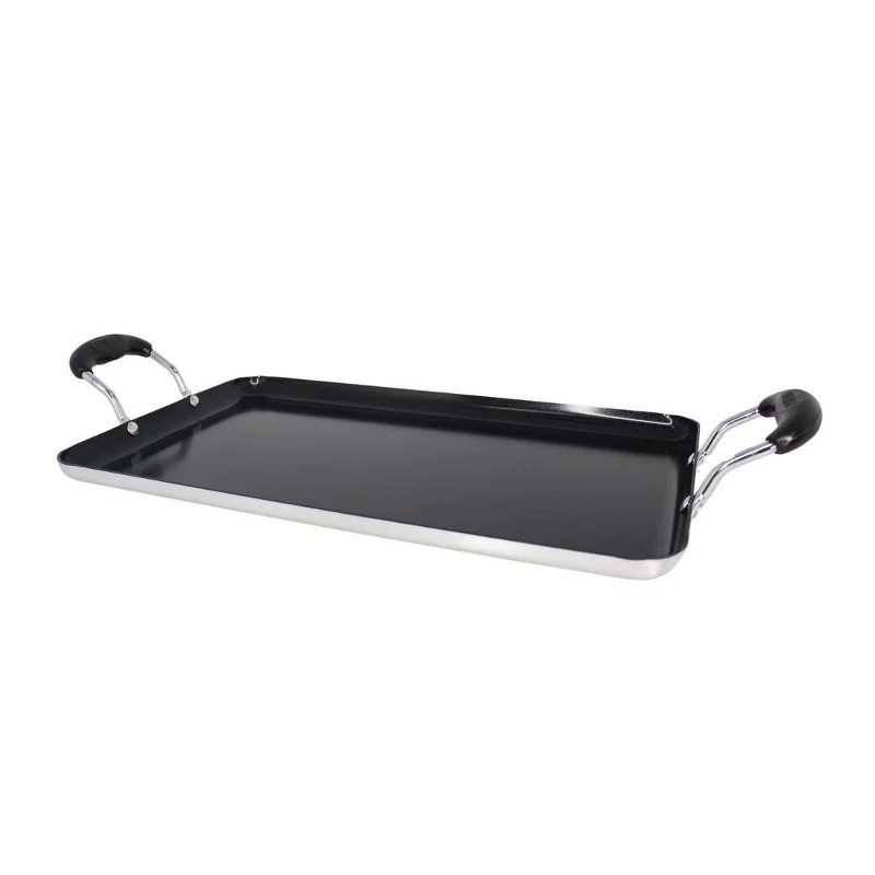 Ceramic Double Burner Griddle Black: Stovetop Griddle, Aluminum gallery