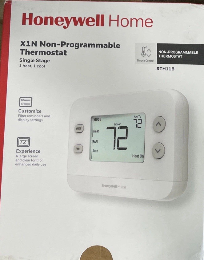 Honeywell Home X1N Non-Programmable Thermostat Single-Stage 1-Heat/1-Cool gallery