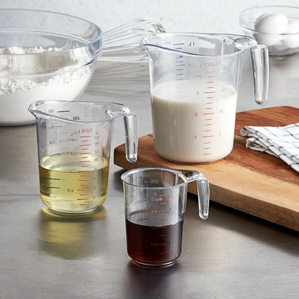 Choice 3-Piece Clear Polycarbonate Measuring Cup Set gallery