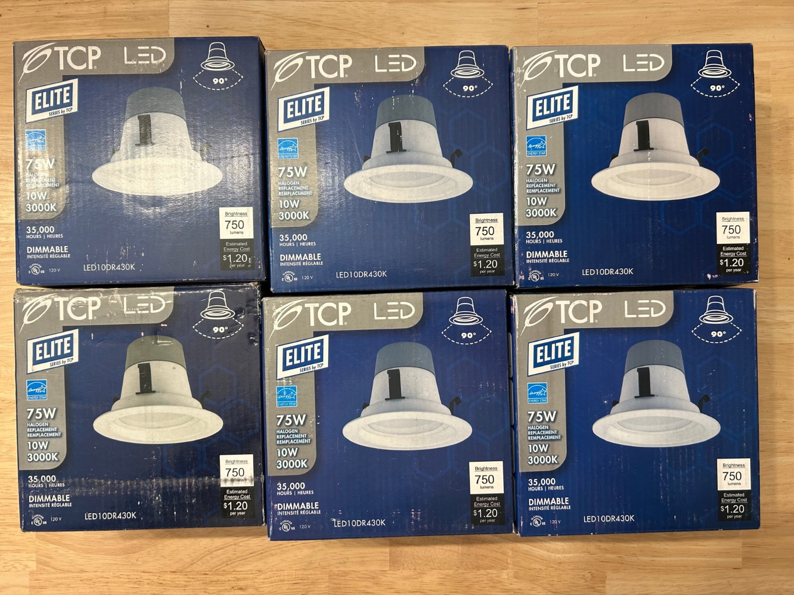 TCP LED10DR430K - 4" LED Recessed Retrofit Downlight - 3000K - Dimmable 6 PACK gallery