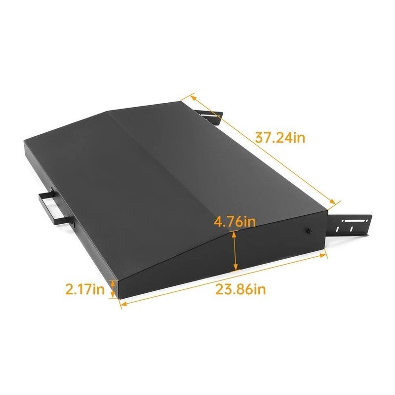 Hinged Lid Cover for Blackstone 36" Griddle with Rear Grease Collection - Black gallery
