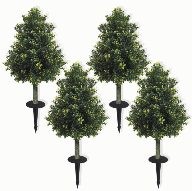 2Pack 55cm Tower Shaped Artificial Topiary Stake with 16cm Extension Rod gallery