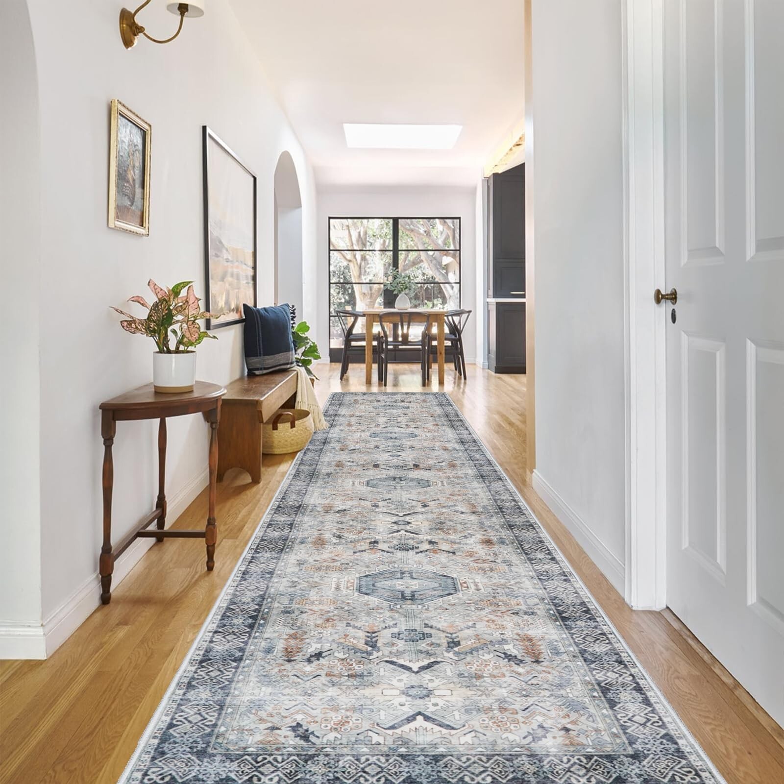 RUUGME Washable Runner Rug 2.6'x12' - Vintage Kitchen Area Rug Stain Resistan... gallery