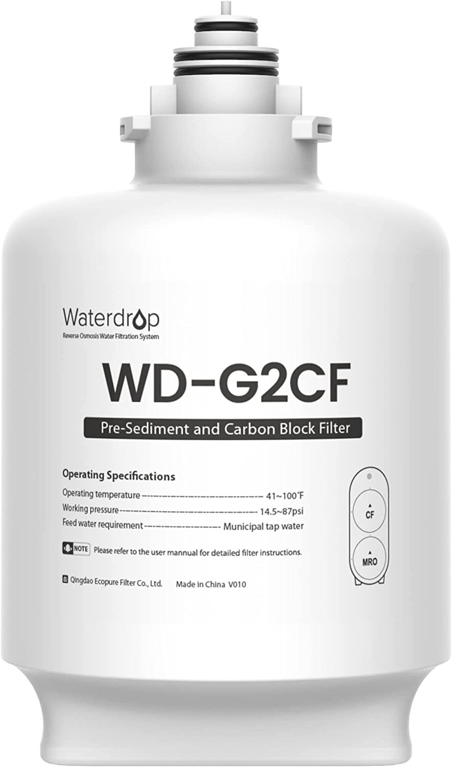 Waterdrop WD-G2CF Filter, 12-month Lifetime, Used for Reverse Osmosis System gallery
