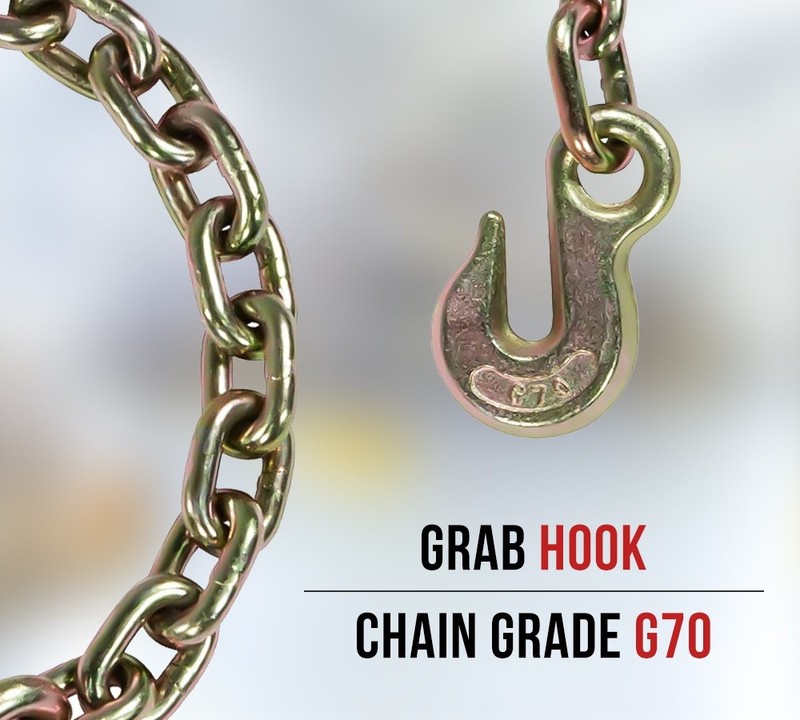 2"x30' Orange Ratchet Strap with Chain Anchor 4000 Lbs WLL Hi Abrasion Tie Down gallery