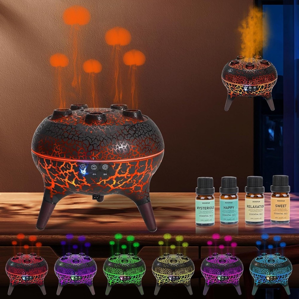 Jellyfish Essential Oil Diffuser 250ML,Aroma Diffuser Hears Sound to Spray Da...