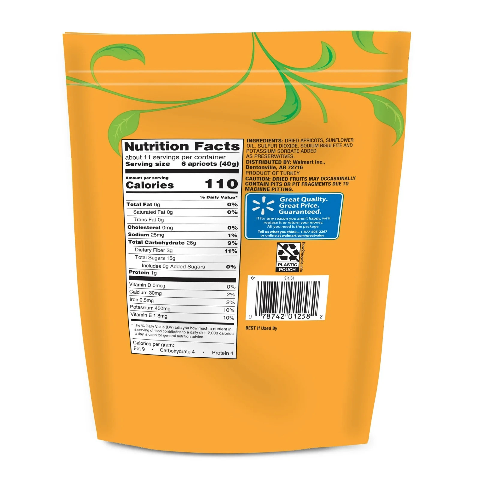 New Great Value Dried Apricots, 16 Oz Free Shipping.. gallery