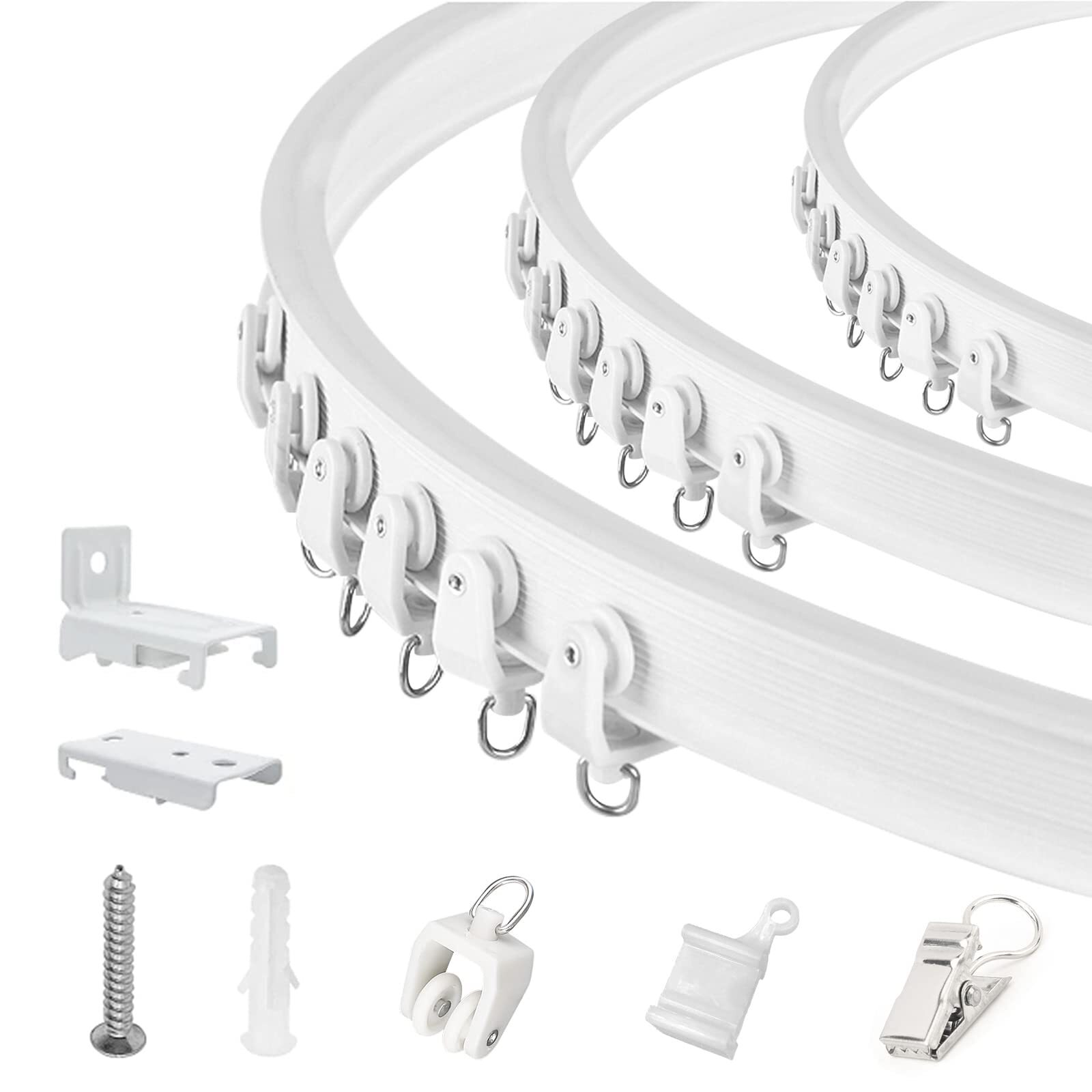 Ceiling Curtain Track Flexible Bendable Curtain Track Ceiling Wall Mount Curv... gallery