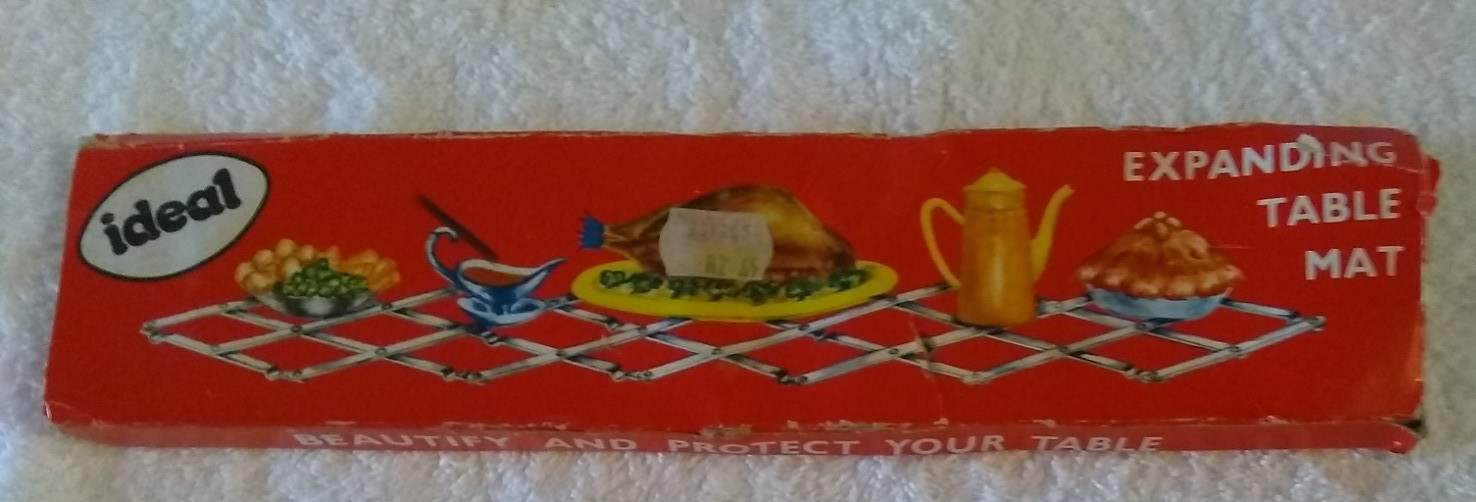 Vintage Ideal Metal Expanding Table Mat Original Open Box gallery