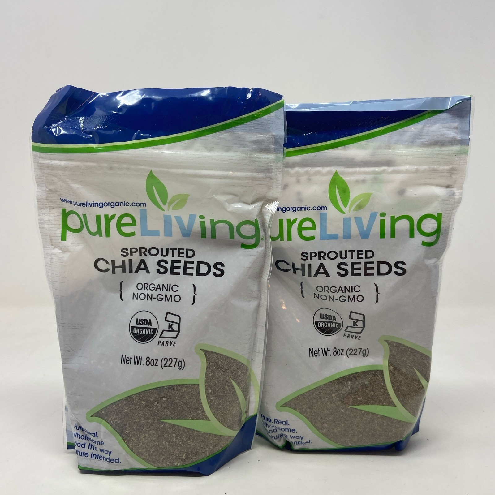 PureLiving Organic Sprouted Chia Seeds Black, 2 x 8oz (16oz total) gallery