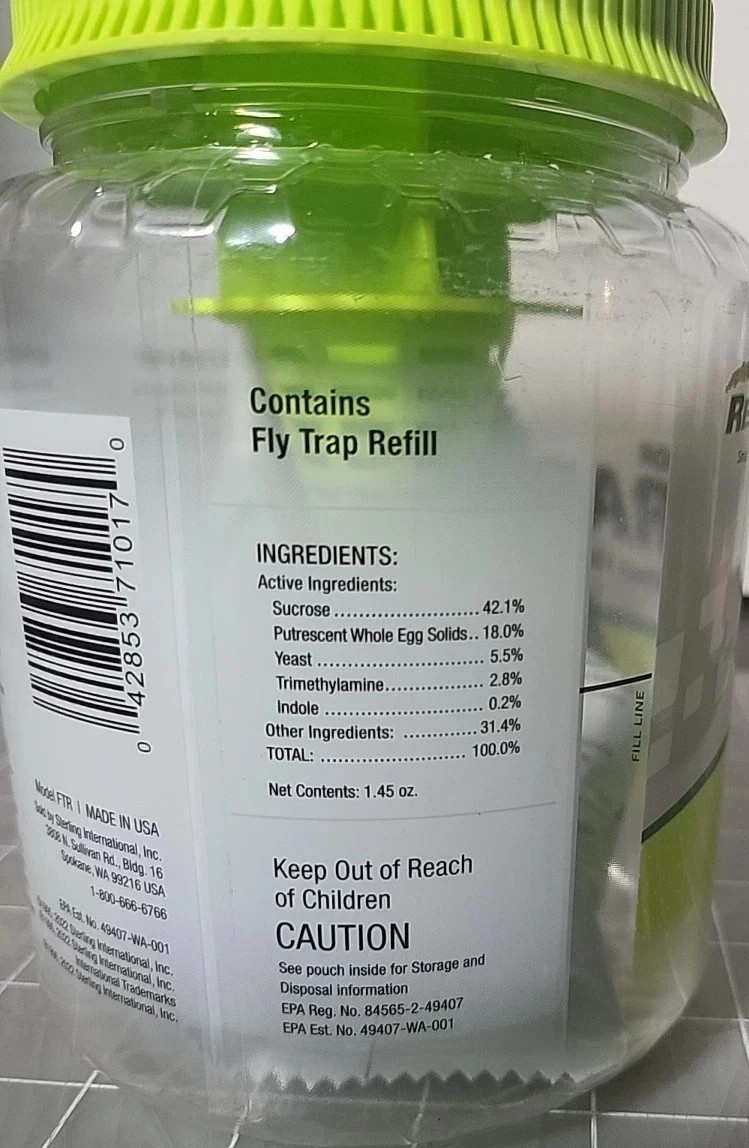 Rescue Outdoor Reusable Plastic Container Fly Trap Add Water Subtract Flies gallery