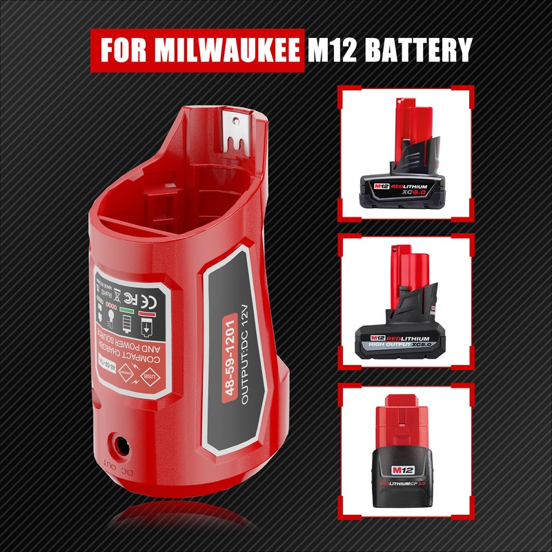 Replace for Milwaukee M12 Battery Adapter Heated Jacket 48-59-1201 49-24-2310 gallery