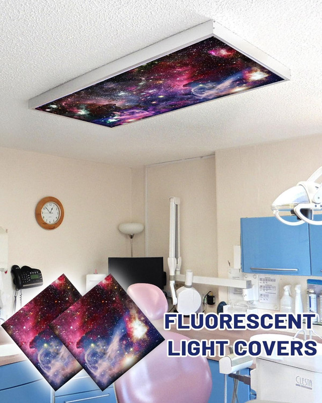 Fluorescent Light Covers for Ceiling Lights - 4 X 2 Feet Strong Magnetic Fluores gallery