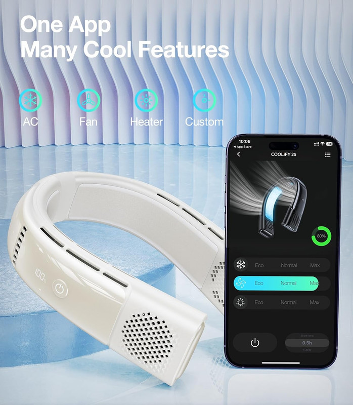 TORRAS COOLIFY 2S Neck Air Conditioner, Portable Personal Cooler and Heater Stro gallery