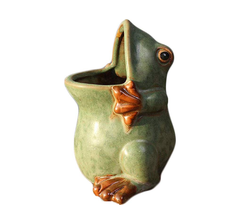 Ceramic Frog Shaped Plant Pot/Bonsai Pot/Flower Pot/Succulent Planter/... gallery