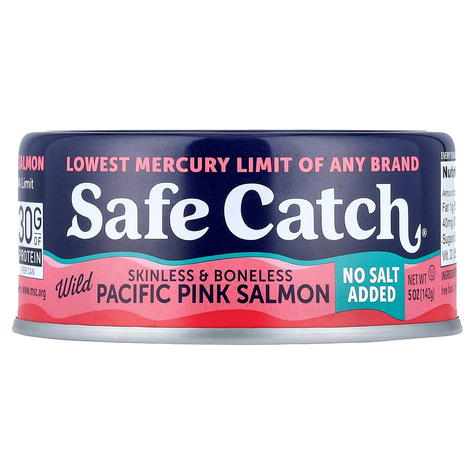 Wild Pacific Pink Salmon, Skinless & Boneless, No Salt Added, 5 oz (142 g) gallery