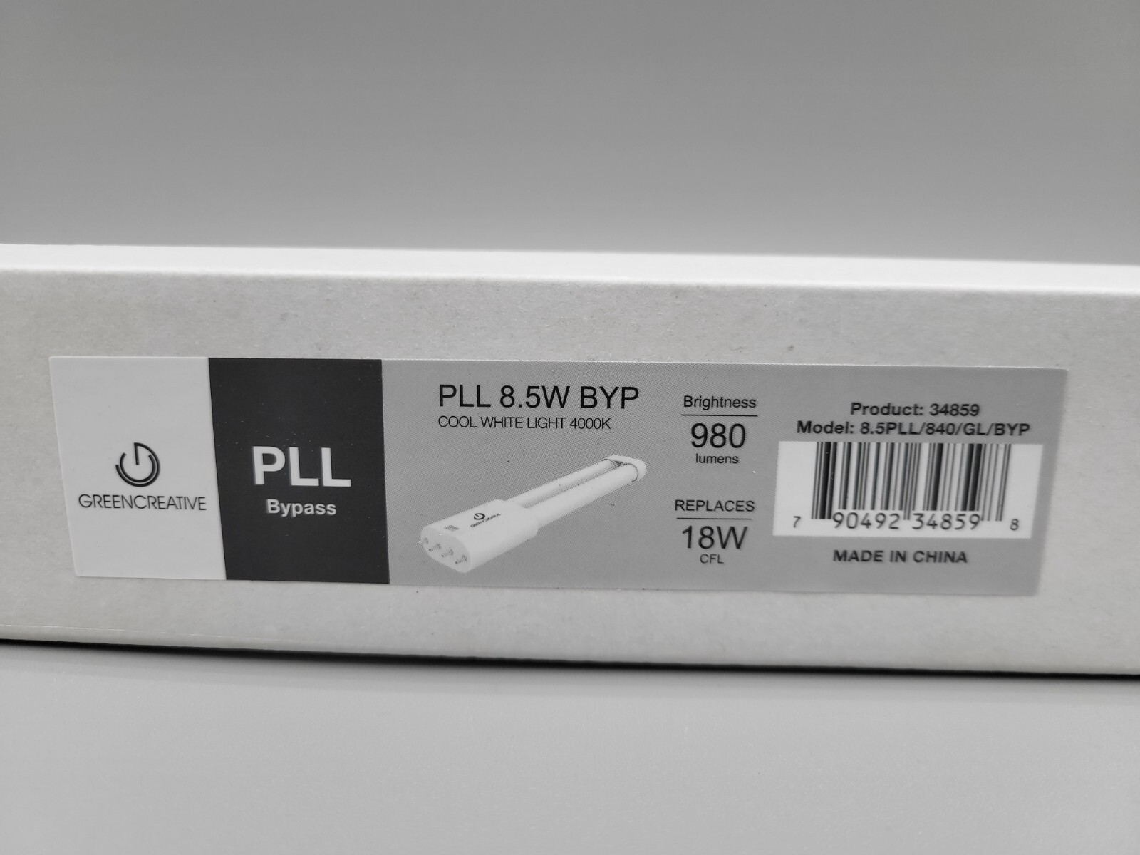 Green Creative 34859 LED Bypass PLL Lamp 8.5W 4000K 4-Pin 2G11 Base 980 Lumens gallery