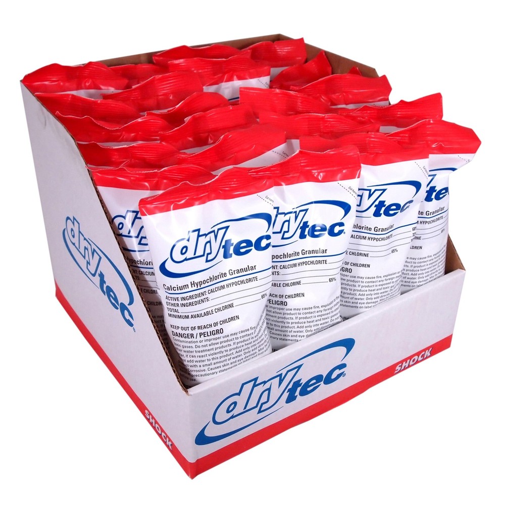 Dry Tec Calcium Hypochlorite Pool Chlorinating Shock (68% CalHypo) - 24 Pack