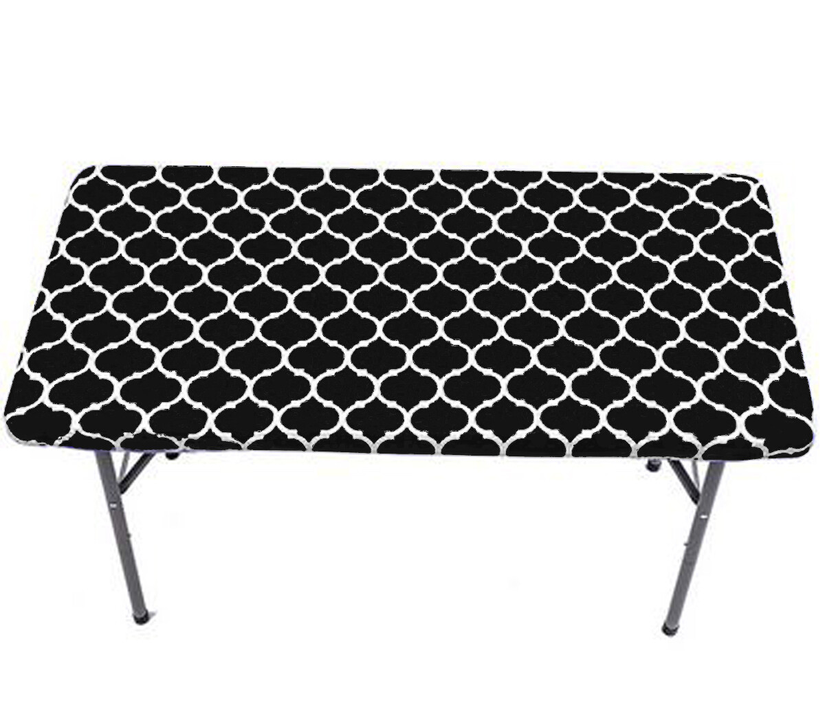 Vinyl Fitted Tablecloth Elastic Edge Flannel Backing Waterproof PVC Table Cover gallery