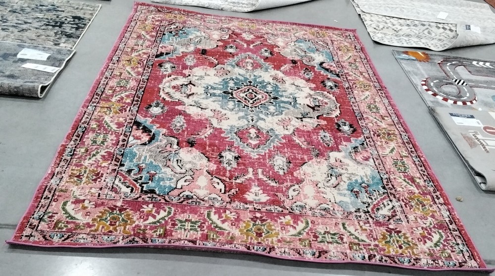 PINK / MULTI 6'-7" X 9'-2" Back Stain Rug, Reduced Price 1172759475 MNC243D-6