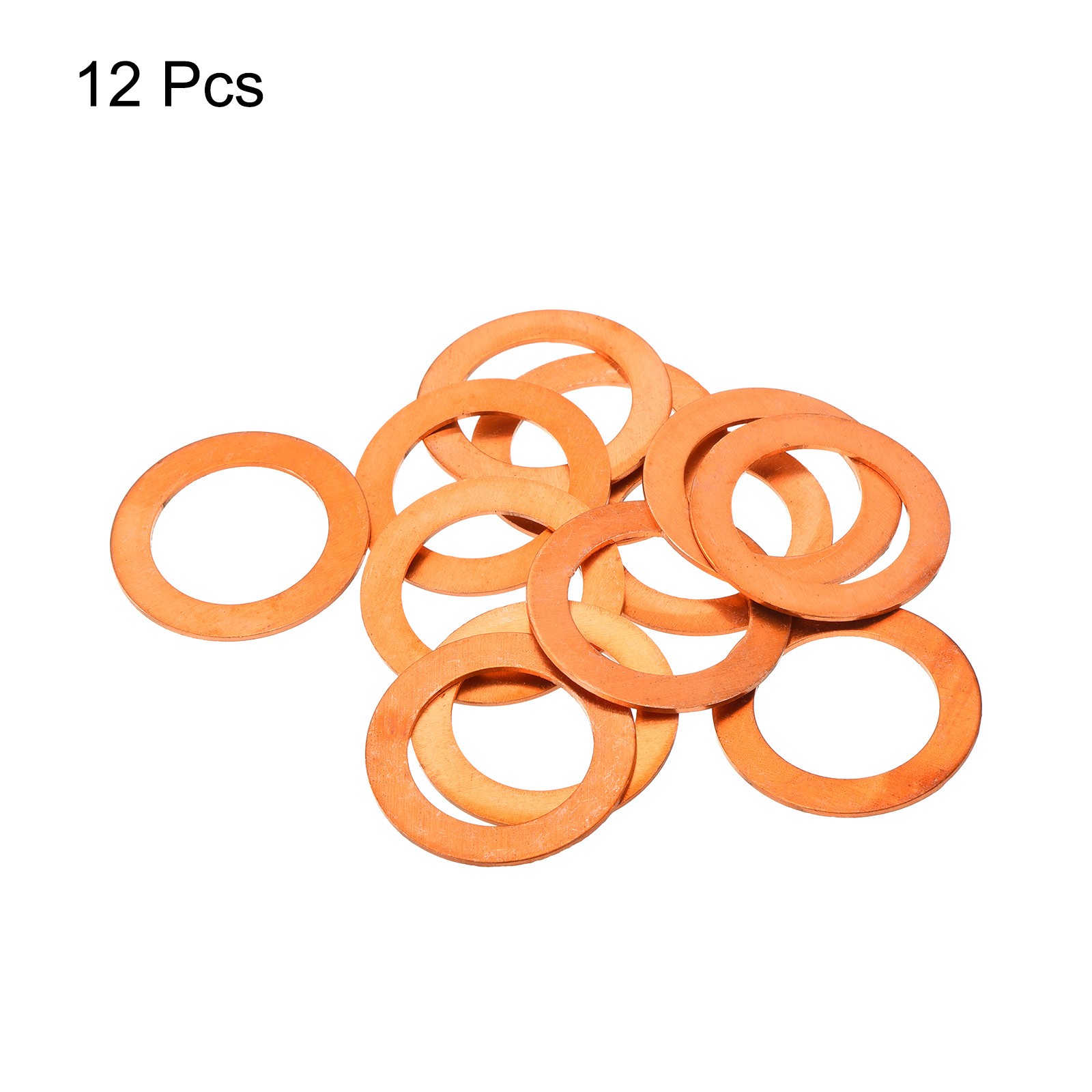 12 Pcs Flat Copper Washers 20x30x1mm Copper Flat Sealing Ring Washers gallery