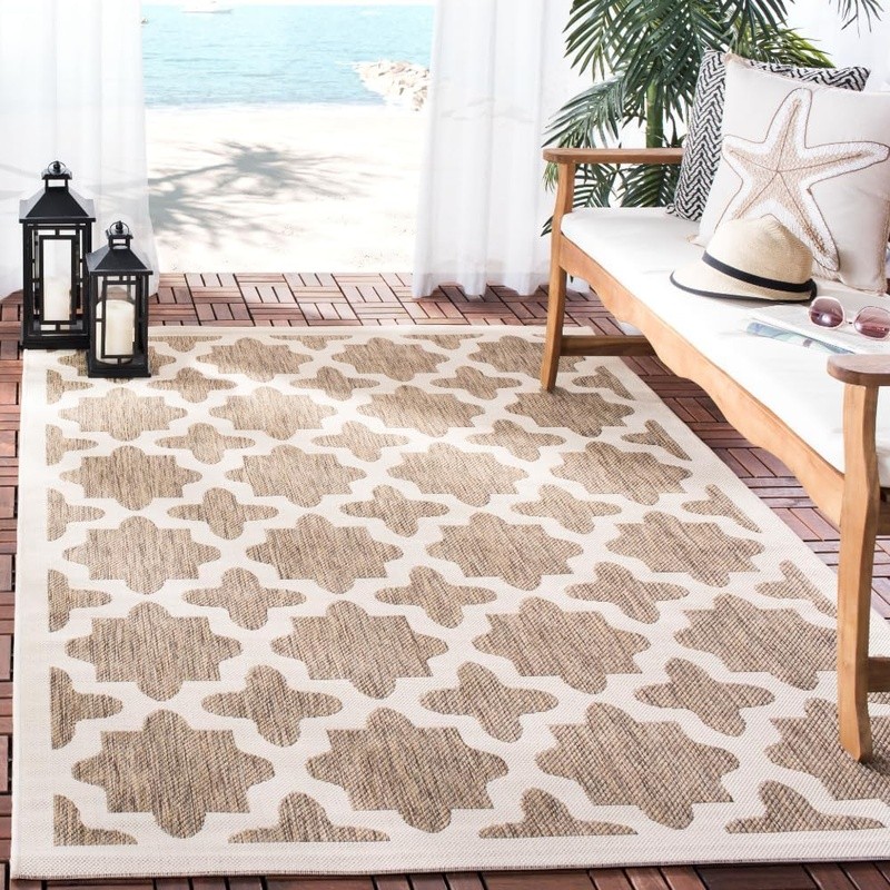 Durable Stain Resistant Indoor Outdoor Area Rug Easy Clean Pet Friendly UV Safe gallery