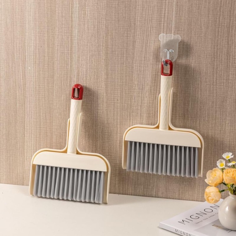 Mini Broom and Dustpan Set Compact Cleaning Kit for Home Car Travel Pet Hair gallery