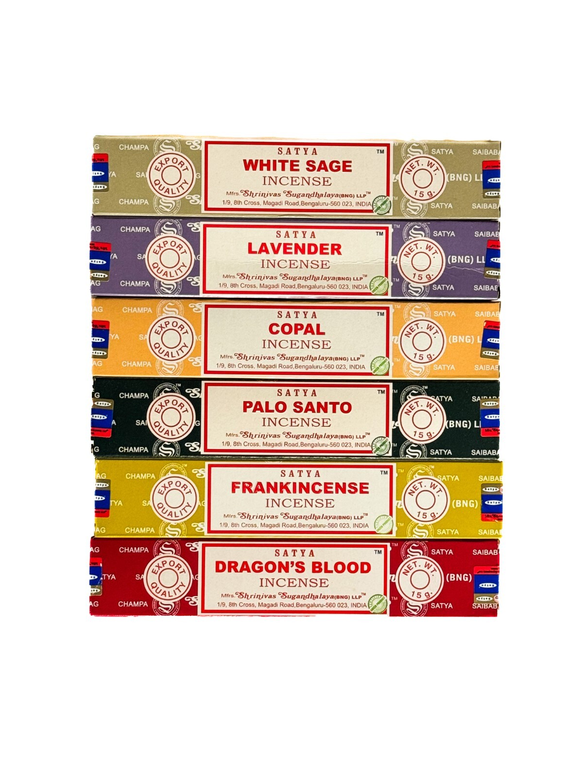 Satya Sai Baba Assorted 6 Boxes Incense Sticks - Total 90 gm - Sampler #2 gallery
