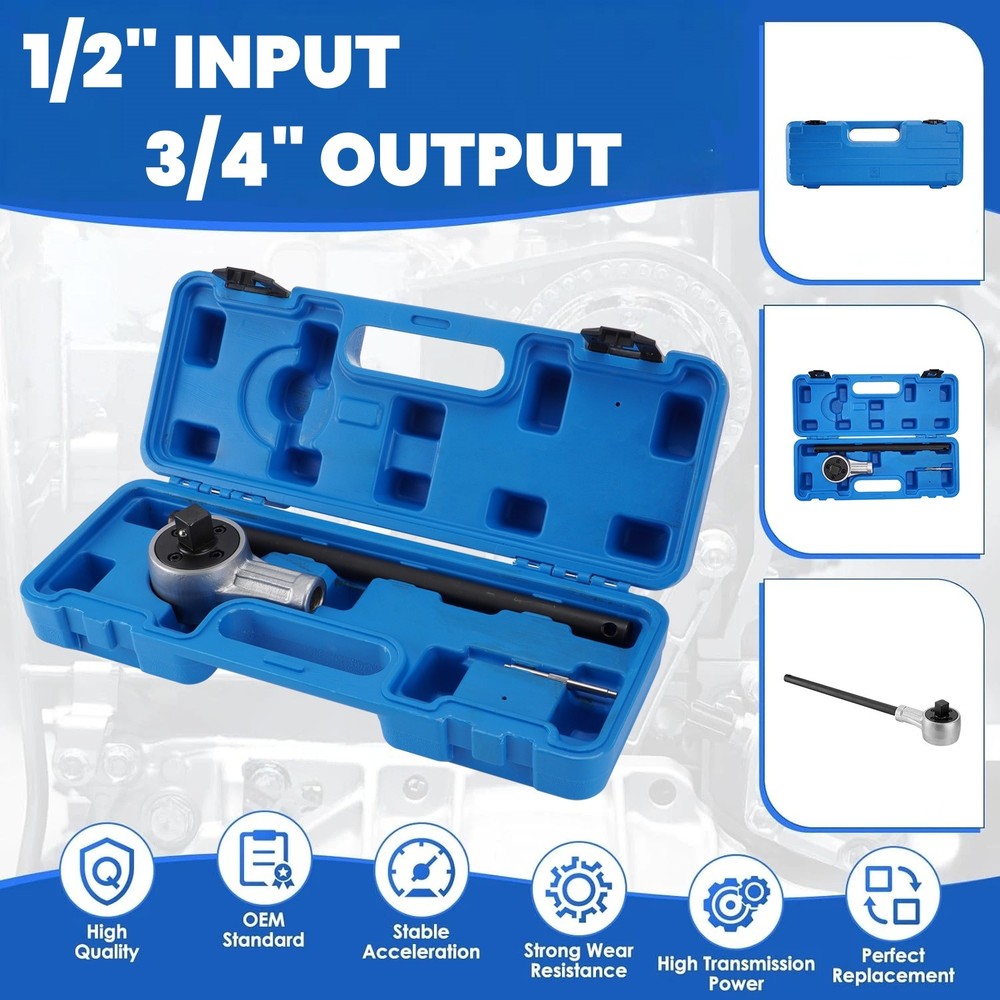 Professional Grade Torque Multiplier Wrench Heavy Duty 1100LBS-FT Tool Kit