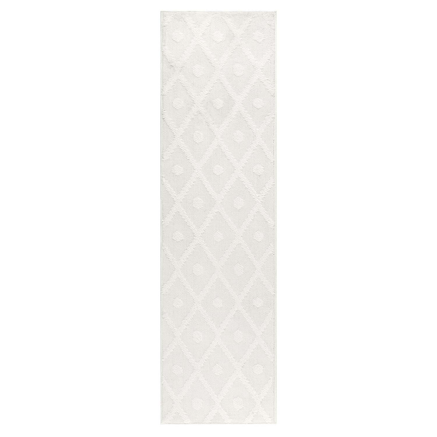 Antep Rugs Palafito 2x10 Geometric Shag Diamond High-Low Pile Textured Indoor... gallery